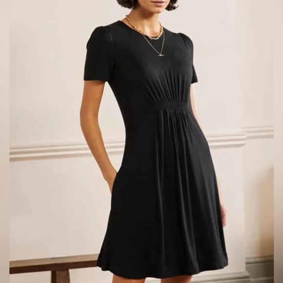 Boden Crew Neck Jersey Dress Short Sleeve Navy Blue Size 20/22 - Picture 9 of 9